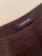 Vorschaubild 2 von TAIFUN Damen Stoffhose Braun Gr. 40 Business Bügelfalte Umschlag