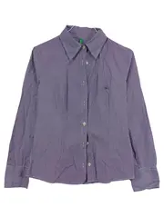 Vorschaubild 1 von Hemdbluse Damen Gr. S Lila Gestreift Baumwolle