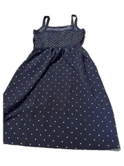 Vorschaubild 3 von Damen Sommerkleid Punkte Blau Gr. XS / US 4 Trägerkleid