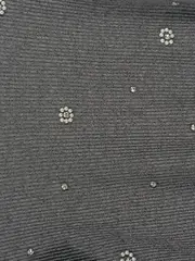 Vorschaubild 4 von Kinder Pullover Gr. 120/122 Grau Strass Perlen Blumen Langarm