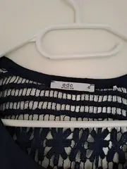 Vorschaubild 4 von Damen Top Gr. S Blau Häkeldetail Baumwolle Tanktop