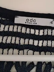 Vorschaubild 6 von Damen Top Gr. S Blau Häkeldetail Baumwolle Tanktop