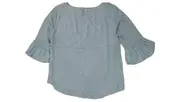 Vorschaubild 2 von Damen Top Shirt Glockenärmel Rüschen Grün Gr. M