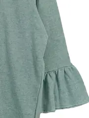 Vorschaubild 3 von Damen Top Shirt Glockenärmel Rüschen Grün Gr. M