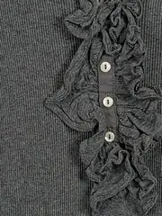 Vorschaubild 3 von Mädchen Langarmshirt Grau Gr. 8-10 Jahre mit Rüschen