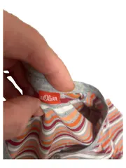 Vorschaubild 9 von Damen Langarmshirt Gr. 40 L Gestreift Henley Knopfleiste Baumwollmix