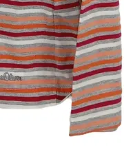 Vorschaubild 6 von Damen Langarmshirt Gr. 40 L Gestreift Henley Knopfleiste Baumwollmix