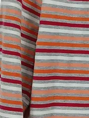 Vorschaubild 8 von Damen Langarmshirt Gr. 40 L Gestreift Henley Knopfleiste Baumwollmix