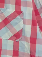 Vorschaubild 3 von Herren Freizeithemd Kurzarm Kariert Rosa Blau Gr. 3XL Regular Fit