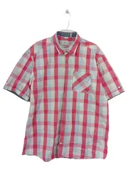 Vorschaubild 1 von Herren Freizeithemd Kurzarm Kariert Rosa Blau Gr. 3XL Regular Fit