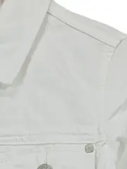 Vorschaubild 4 von Damen Jeansjacke Weiß Gr. S 36 Baumwolle Casual