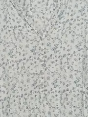 Vorschaubild 3 von Damen Bluse Gr. 40 Weiß Blumenmuster Langarm Casual