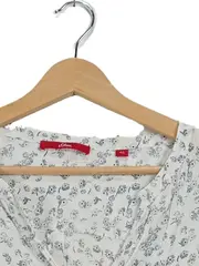 Vorschaubild 4 von Damen Bluse Gr. 40 Weiß Blumenmuster Langarm Casual