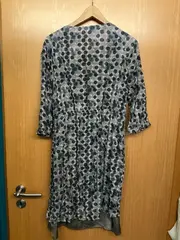 Vorschaubild 2 von Damen Tunikakleid Gr. 40 Grau Polka Dots Punkte