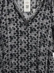 Vorschaubild 3 von Damen Tunikakleid Gr. 40 Grau Polka Dots Punkte