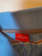 Vorschaubild 7 von Poloshirt Langarm Jungen Kinder Gr. 134 Blau Gestreift Baumwolle