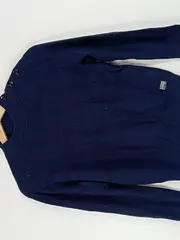 Vorschaubild 3 von Damen Pullover Gr. 38/M Blau Baumwolle Strickpullover