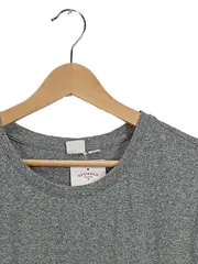 Vorschaubild 2 von Damen Sommerkleid Gr. 36/S Grau Meliert Raffung Casual Kleid