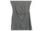 Vorschaubild 3 von Damen Sommerkleid Gr. 36/S Grau Meliert Raffung Casual Kleid