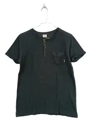 Vorschaubild 1 von Boys Henley T-Shirt Gr. 152 Grau Baumwolle Brusttasche