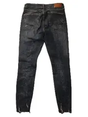 Vorschaubild 3 von Destroyed Jeans Damen Gr. 36 Blau Skinny Fransen Used Look