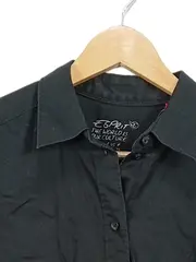 Vorschaubild 2 von Damen Bluse Langarm Schwarz Gr. L Baumwolle Basic