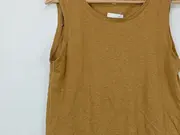 Vorschaubild 6 von Damen Ärmelloses Top Gelb Gr. 38/M Baumwolle Leinen Casual