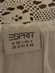 Vorschaubild 5 von Damen Nachthemd Gr. 40 Weiß Spitze Baumwolle Ärmellos Freizeit