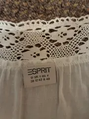 Vorschaubild 4 von Damen Nachthemd Gr. 40 Weiß Spitze Baumwolle Ärmellos Freizeit