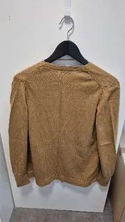 Vorschaubild 2 von Strickjacke Cardigan Damen Baumwolle Rippstrick Beige Gr. 38 M