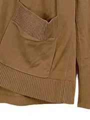 Vorschaubild 3 von Strickjacke Cardigan Damen Baumwolle Rippstrick Beige Gr. 38 M