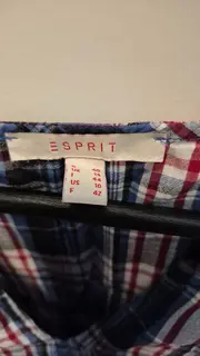 Vorschaubild 5 von Damen Bluse 3/4 Arm Kariert Baumwolle Freizeit Blau Gr. 40 L