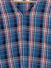 Vorschaubild 3 von Damen Bluse 3/4 Arm Kariert Baumwolle Freizeit Blau Gr. 40 L