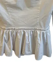Vorschaubild 4 von Bluse Damen 34 XS Weiß Rüschen Schößchen Elegant Business Baumwolle