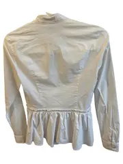Vorschaubild 2 von Bluse Damen 34 XS Weiß Rüschen Schößchen Elegant Business Baumwolle