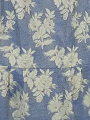 Vorschaubild 2 von Damen Etuikleid Gr. 34 Blau Blumenmuster ärmellos feminin