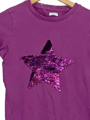 Vorschaubild 2 von Mädchen Langarmshirt Pailletten Stern Lila Gr. 146