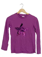 Vorschaubild 1 von Mädchen Langarmshirt Pailletten Stern Lila Gr. 146