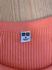 Vorschaubild 4 von Damen T-Shirt Kurzarm Gerippt Cropped Orange Gr. M