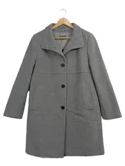 Vorschaubild 1 von Damen Übergangsmantel Gr. 38 Grau Wolle Kaschmir Elegant