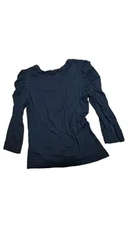 Vorschaubild 4 von Selection Damen Langarmshirt Gr. 36 Schwarz Raffungen