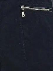 Vorschaubild 4 von Damen Hose Schwarz Bikerstil Gr. 38 Reißverschluss-Details