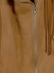 Vorschaubild 5 von Damen Wildlederimitat Jacke Fransen Braun Gr. 48 Boho