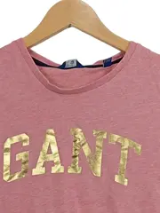 Vorschaubild 3 von Damen T-Shirt Rosa Gold Logo Print Gr. XS 34 Baumwolle