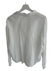 Vorschaubild 2 von Damen Hemdbluse Gr. 42 Weiß Casual Langarm