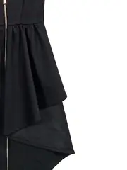 Vorschaubild 4 von Damen Etuikleid Schwarz Gr. M Ärmellos Wickeloptik Reißverschluss