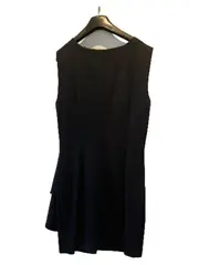 Vorschaubild 2 von Damen Etuikleid Schwarz Gr. M Ärmellos Wickeloptik Reißverschluss