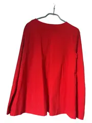 Vorschaubild 2 von Damen Langarmshirt Orange Gr. M Taschen Baumwolle Minimalistisch
