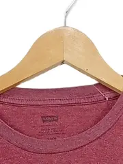 Vorschaubild 5 von Herren T-Shirt Batwing Logo Print Baumwolle Rot Gr. M