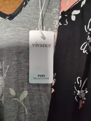 Vorschaubild 5 von Damen Sommerkleid Blumenmuster Schwarz Rosa Gr. 46 3XL